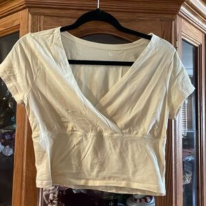 So brand crop tee cotton yellow